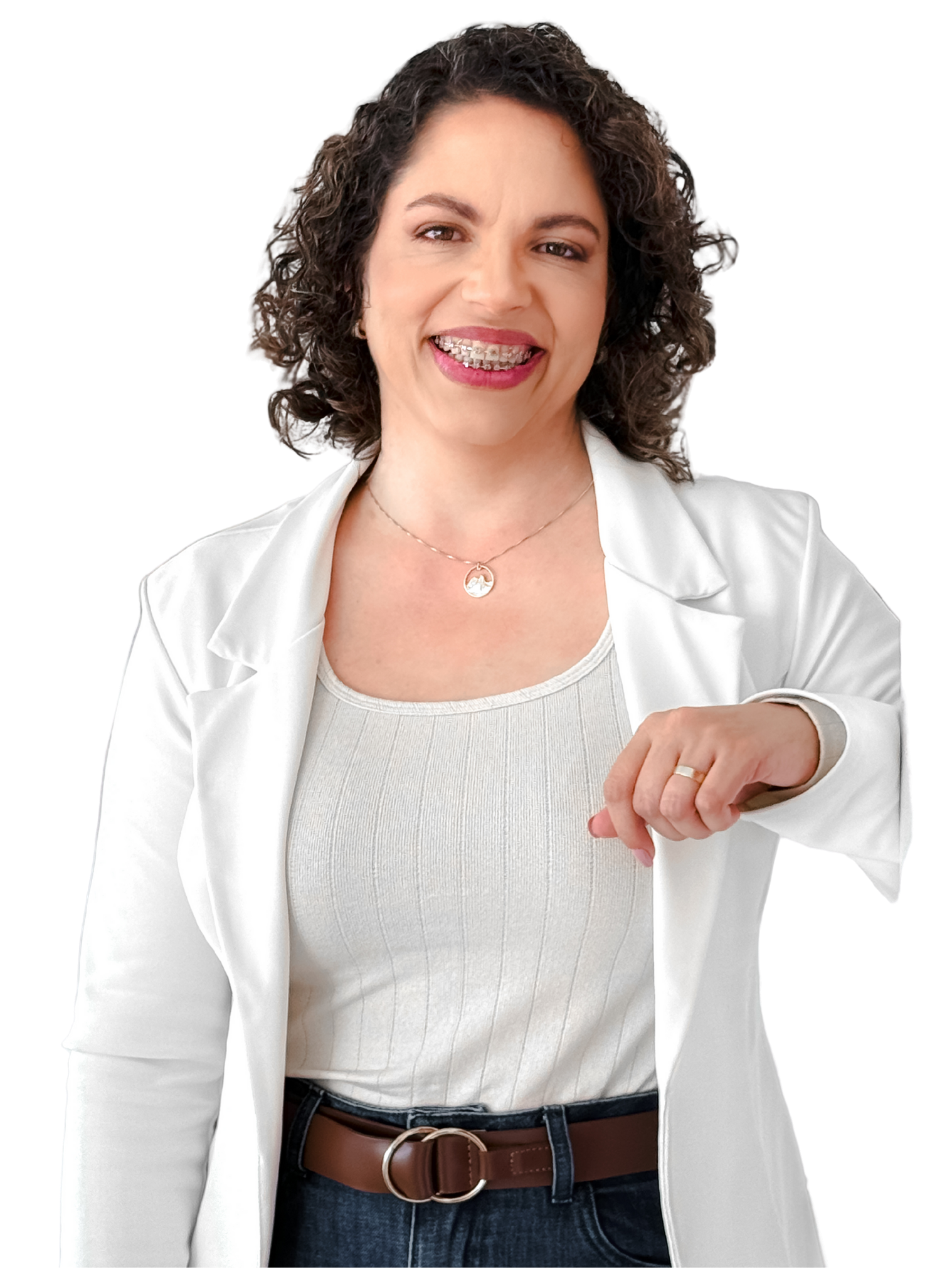 Carla Gerhard dando as boas-vindas